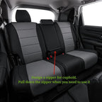 coverdream Custom Seat Covers for 2015-2016 Honda CR-V,Premium Faux Leather Car Seat Cover Set,Full Set Waterproof SUV Seat Protector,Armrest Covers Included (Black/Gray) - Image 5