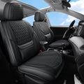 Front Seat Covers Custom Fit for Toyota Matrix 2003-2014, Black | Lumbar Support, Luxury Faux Leather, Breathable, Anti-Slip, Airbag Compatible, Waterproof, Car Seat Protectors, 1 Row 2 Seats by Unknown