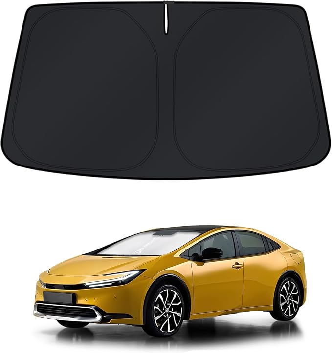 KUST Windshield Sun Shade for Toyota Prius 2023-2025 2026 Window Accessories Sunshades Sun Visors Foldable Blocks UV Rays Keep Cars Cooler by KUST