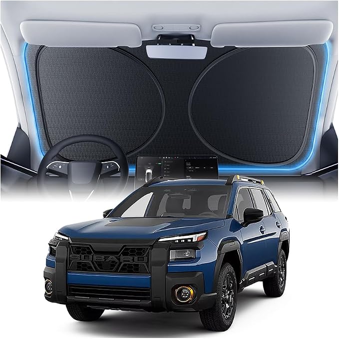 Windshield Sun Shade for Subaru Outback 2000-2026, 100% UV Block & Heat Insulation, Custom Fit Sunshade, Foldable Car Sunshade with Storage Bag, Summer Car Accessory by Amadaw