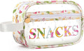 COSHAYSOO Clear SNACKS Bags Travel Pouch for Women Girls Cute Summer Beach Vacation Pool Lake Day Must Have Essentials, Teens Camp Gym Sports Park Trip Accessories Gift Bag Stuffers by COSHAYSOO