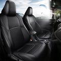 CocheFamilia Custom Fit Corolla Car Seat Covers for Select Toyota Corolla 2023 2024 2025 Hybird SE & 2023 2024 Hybird Nightshade - Full Set,Leather(Black) by CocheFamilia