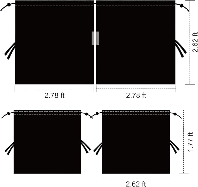 Set of 3 Privacy Curtains for Car, SUV, Van - Includes 1 Rear Seat Divider & 2 Side Windows Divider Curtains for Camping & Sleeping - Image 3