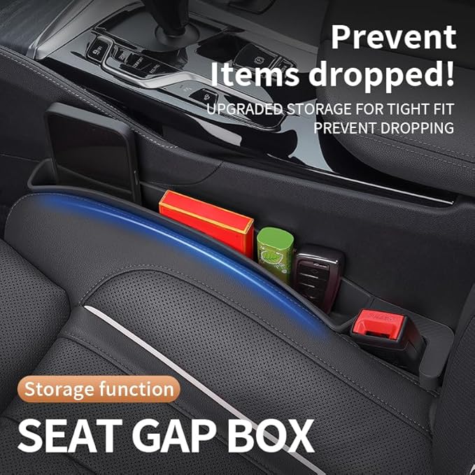 Car Seat Gap Filler Organizer, Car Accessories with Phone Storage | Dual Slot Car Seat Gap Organizer Car Essentials For Women, Universal Fit Car SUV Truck - 2Pack Automotive Consoles Organizers - Image 3