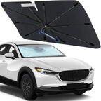 Windshield Sun Shade Umbrella for Mazda CX-30 2019-2024 Front Windows | Foldable Car Sunshade with 360° Rotating Shaft, Custom fit CX-30 Sun Visor Shield for UV Blocking and Heat Insulation by Visufy