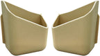 YoRise 2PCS Car Seat Side Pocket Organizer, A-Pillar Sunglass Holder, Stick-On Small Item Automotive Storage Box, Car Seat Gap Filler Organizer for Card, Cigarette, Phone, Registration (Beige) by Unknown