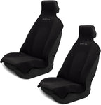 DryvaSeat - Premium Microfiber Towel Car Seat Cover - Waterproof & Sweatproof - Universal Fit, Machine Washable, Non-Slip - Seat Protector for Car, Truck, SUV, Van (Shadow Black, 2 Pack) by Dryva
