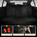 Car Seat Covers for Acura MDX 2004-2026 2027 Full Set Faux Leather | Waterproof Breathable Scratch Resistant 360° Wrap Airbag Compatible Easy Clean（5 Seats,Black) - Image 2
