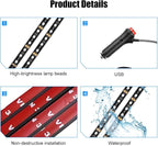Car LED Strip Light, 12V 24 LED Vehicle Under Dash Neon Ambient Night Decor Lamp with Cigarette Lighter Plug, Automotive Interior Lighting Accessories, Universal for SUV Truck Sedan (Green) - Image 4