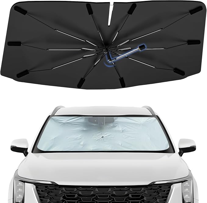 Windshield Sun Shade Umbrella for Kia Sorento 2021-2026 Front Window | Foldable Car Sunshade, Highly Reflective Auto Sun Shield Visor for UV Protection, Keep Car Cool Accessories by Bocvam