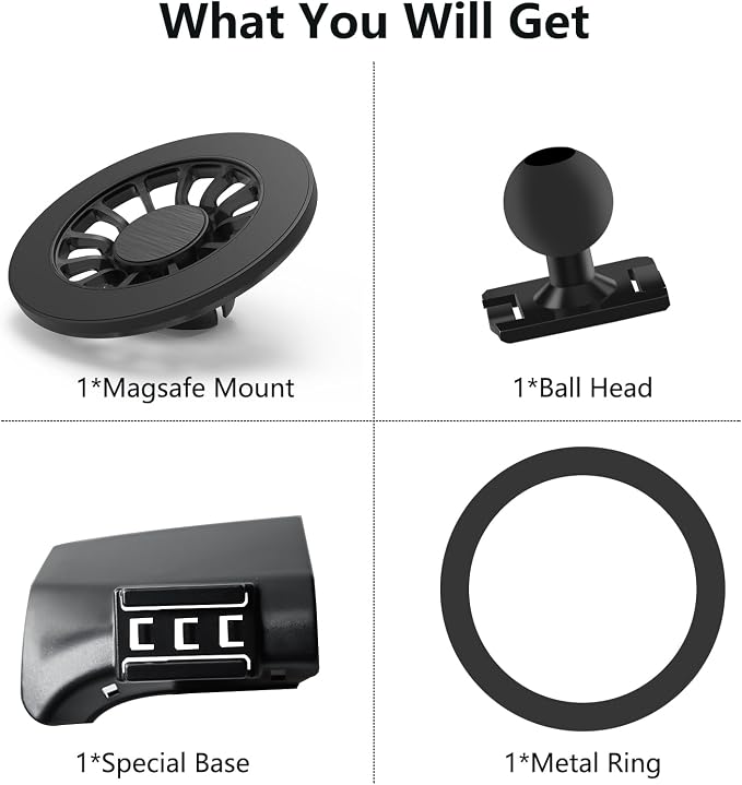 for MagSafe Dodge Ram Phone Mount, Exclusive Fit for Dodge Ram 1500 2500 3500 2013-2018, for iPhone 17/16/15/14/13/12/Mini Series, Air Vent Accessories - Image 4