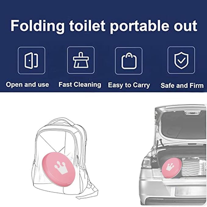 SunnySmile,Travel Potty,Car Potty for Toddler,Portable Toilet for Kids | Portable Toilet for Kids with 45 Liners,for Toddler Travel, Camping, Foldable, Indoor/Outdoor Use - Image 7