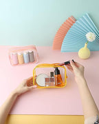 Buminee Clear Pouch Small, 6.6"x2.3"x4.7" Size TSA Approved Toiletry Bag, Travel Bags for Toiletries, Cosmetic Bag for Women and Men Small - Mixed Color - 5 Pack - Image 7