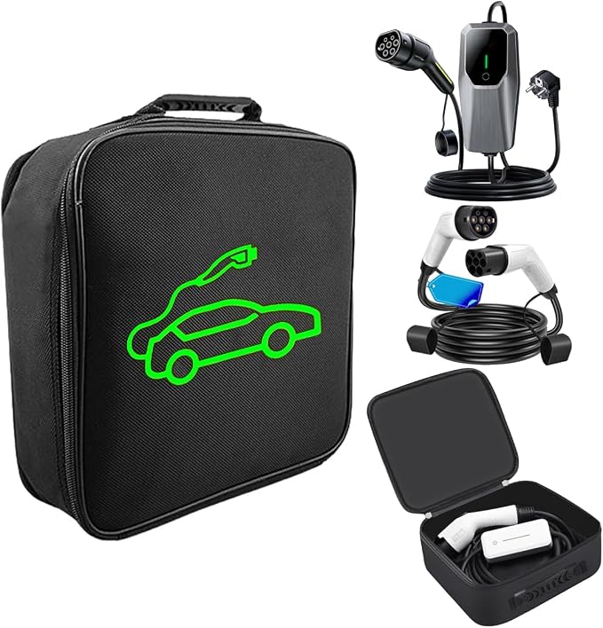Portable EV Cable Bag for Charging Cable & Car Accessories, Organiser Bag Made of 1680D Nylon, Storage for Type 2/Type 1 Cable, Robust & Ideal for Car Boot or Garage by Unknown