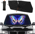 Funny Butterfly Car Windshield Sun Shade Umbrella Automotive Windshield Sunshade Foldable Front Car Accessories Interior Decor to Keep Vehicle Cool for Most Vehicles 57'' X 30'' by Socira