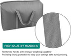 100L Extra Large Storage Bags, Big Moving Bags with Strong Zippers & Carrying Handles, Packing Bags for Moving, Storage, Travel and Camping, Storage Totes For Space Saving (Grey, 4 Pack) - Image 4