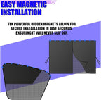 4PCS Magnetic Car Window Sun Shade, Block Light & Privacy Protection Curtains, Universal Vehicle Side Window Cover for Camping, Breastfeeding, Taking a Nap, Changing Clothes(AB) - Image 6