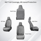 Huidasource Custom Fit RAV4 (Gas Only) Front Seat Covers, Gray Waterproof Faux Leather Full-Coverage for 2019-2024 Toyota RAV4 LE/XLE & XLE Premium/Limited (Does Not Fit Adventure and TRD Off-Road) - Image 7