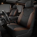 Skechers Memory Foam Seat Covers,Leather Car Seat Covers, Ultimate Comfort & Support Front Seat Covers Airbag Compatible, Automotive Universal Fit Most for SUVs, Vans, Sedans, Cars, Trucks,Brown by Unknown