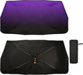 Purple Black Car Sun Shade Windshield Car Umbrella Foldable Uv Ray Reflector Front Window Sun Shade Visor Shield Cover by Wudan