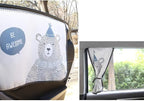 Magnetic Car Sun Shade Curtain for Side Window – Sun Blocker and UV Protector for Baby, Kids, and Pets – Universal Fit with Built-in Magnets for Steel-Framed Door (Be-Awesome Bear) - Image 3