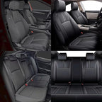 Custom Fit Seat Covers for Honda Civic Sedan EX-L,EX-T 2016-2021 Premium Comfort Faux Leather Car Seat Covers Black - Image 6