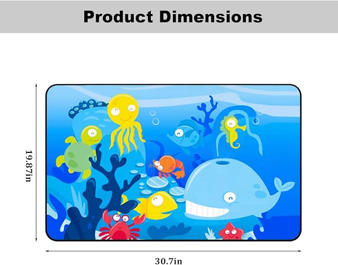 Magnetic Car Window Shade for Baby, Cartoon Pattern Automotive Side Window Blackout Curtain, Vehicle Sun Shade UV Privacy Protection Heat Blocking Cover, Universal Fit (Undersea) - Image 2