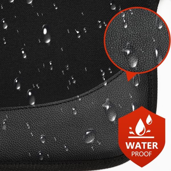 Kaiphy Car Seat Protector with Thick Padding + XL Large Car Seat Cover for Child Car seat, Eco Friendly Waterproof & Durable Fabric + 2 Storage Pockets Protect Fabric or Leather Seats 2Pack (Brown) - Image 7