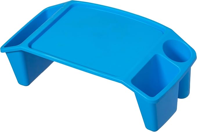 Basicwise QI003253BL Kids Lap Desk Tray, Portable Activity Table, Blue - Image 6