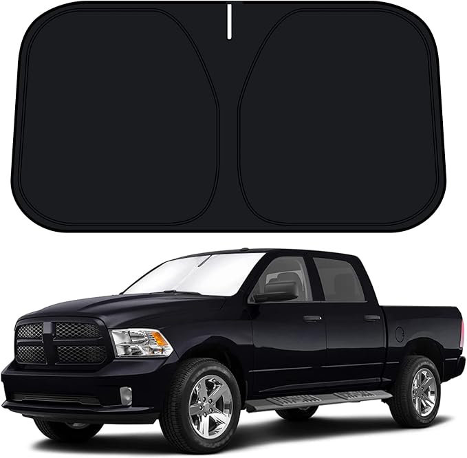 D-Lumina for 2010-2024 2025 Dodge RAM 2500 3500 Windshield Sun Shade, Front Window Sunshade Sun Visor Protector Fit RAM 2500 3500 Accessories Sun Shield Block UV Rays Heat by D-Lumina