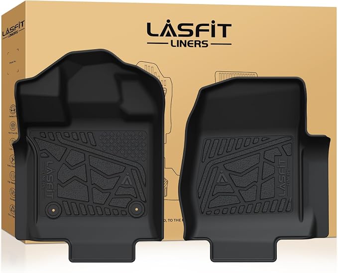 LASFIT Mats for Ford F150 2015-2026 Regular Cab, Carpet Floor, Bucket Seat | Custom Fit All Weather Portector TPE Waterproof Truck Liners for Ford F150 Standard Cab, Durable Easy Clean Anti-Slip by LASFIT