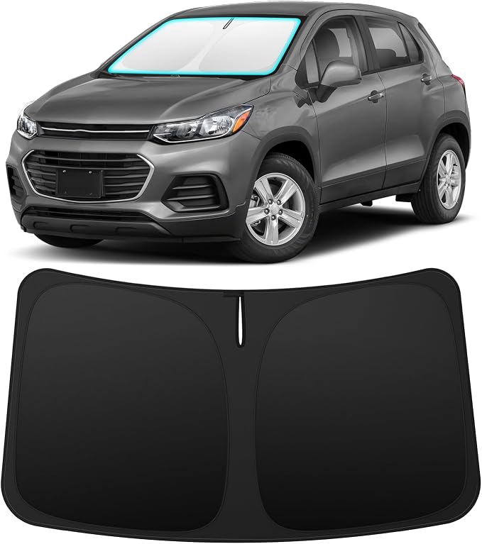 INSAUTO Custom Fit Windshield Sun Shade for Chevrolet/Chevy Trax 2013-2023 | Foldable Front Window Sunshade Car Accessories, UV & Heat Reflector, Keeps Interior Cool, Includes Storage Bag by INSAUTO