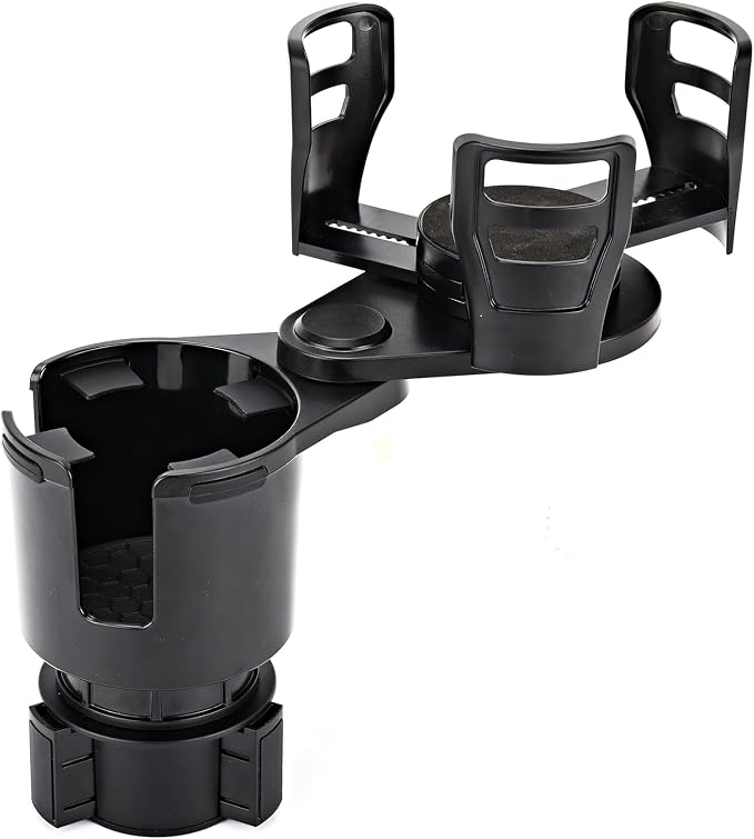 Universal 2 in 1 Car Cup Holder Expander with Adjustable Base, Fits Most Bottles by TSAKBAM