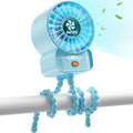 AMTIFO Blue Baby Fan - USB Rechargeable, Quiet, Adjustable Speed, Portable Cooling Fan for Baby Stroller, Car Seats, Nurseries, and Outdoor Activities - Long Battery Life, Turbo Airflow by AMTIFO