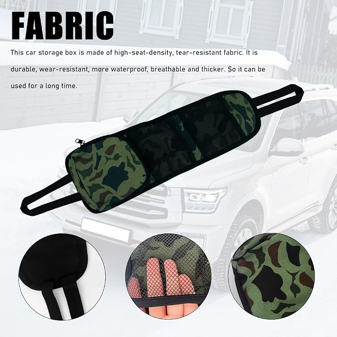 2PCS Car Seat Side Organizer, Car Organizers and Storage, Auto Front Seat Storage Hanging Bag, Auto Accessories Multifunctional Vehicle Mesh Pocket Holder for SUV Truck (Camouflage, 2PCS) - Image 3