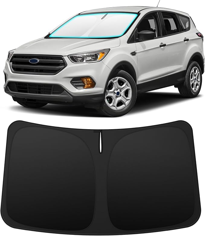 INSAUTO Custom Fit Windshield Sun Shade for Ford Escape 2013-2019 | Foldable Front Window Sunshade Car Accessories, UV & Heat Reflector, Keeps Interior Cool, Includes Storage Bag by INSAUTO