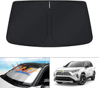 KUST Windshield Sun Shade for Toyota RAV4 2019-2022 2023 2024 2025 2026 Window Accessories Shade Sun Visor Cover Foldable Block UV Rays by KUST