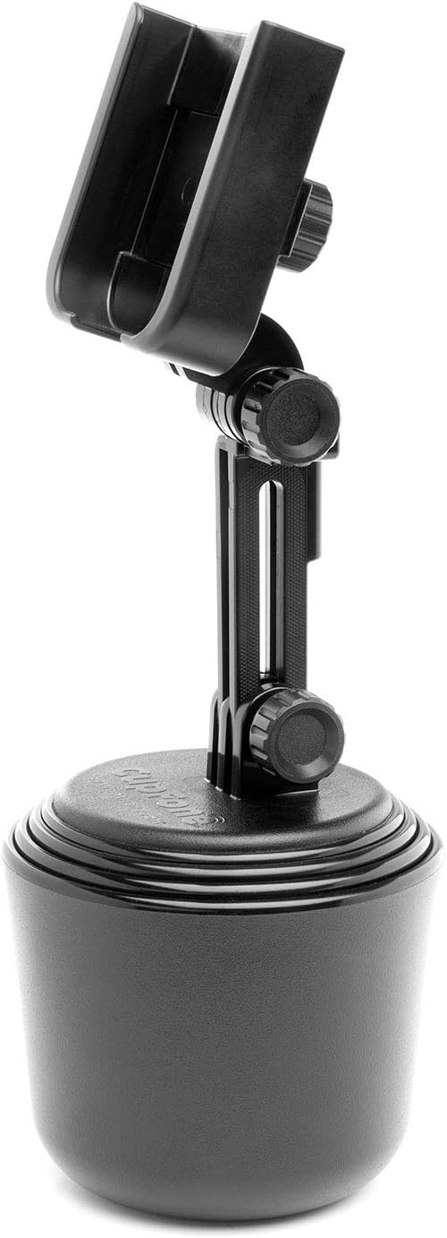 WeatherTech CupFone with Extension – Adjustable, Universal Cup Holder Cell Phone Mount Car & Truck Accessory – Best Design for iPhone & Smartphone Charging – Black Plastic Knobs by WeatherTech