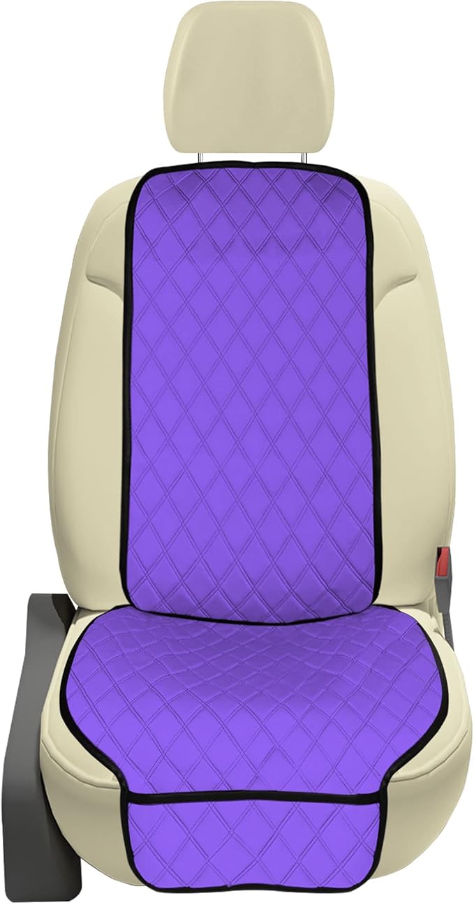 FH Group Car Seat Cushion – Neosupreme Single Front Seat Cover with Front Pockets, Airbag Compatible, Universal Fit Car Seat Cushion for Driver or Passenger Seat, SUV, Truck, Sedan & Van – Purple by FHGroup