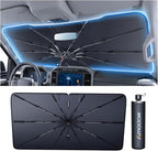 Mid SUV Windshield Sun Shade for Kicks/GLC Series/ CX90/Terrain/Ranger 2000-2026, Foldable Umbrella Sunshade with 100% UV Block, Multi-Layer Heat Insulation, Keeps Car Cooler by Amadaw