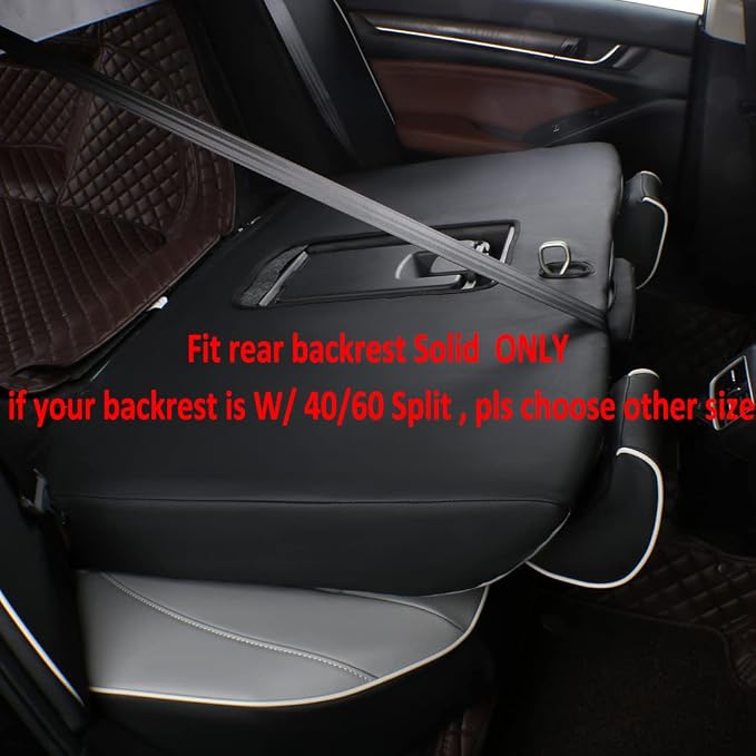 EKR Accord Car Seat Covers for Cars Honda Accord EX,EX-L,Sport,Sport SE,Touring 2016 2017(Rear Row W/Split),Car Seat Cover Full Set,Leather Seat Covers Front Seats & Back-Faux Leather(Red) - Image 2