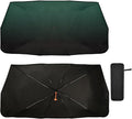 Dark Green Black Car Sun Shade Windshield Car Umbrella Foldable Uv Ray Reflector Front Window Sun Shade Visor Shield Cover by Wudan