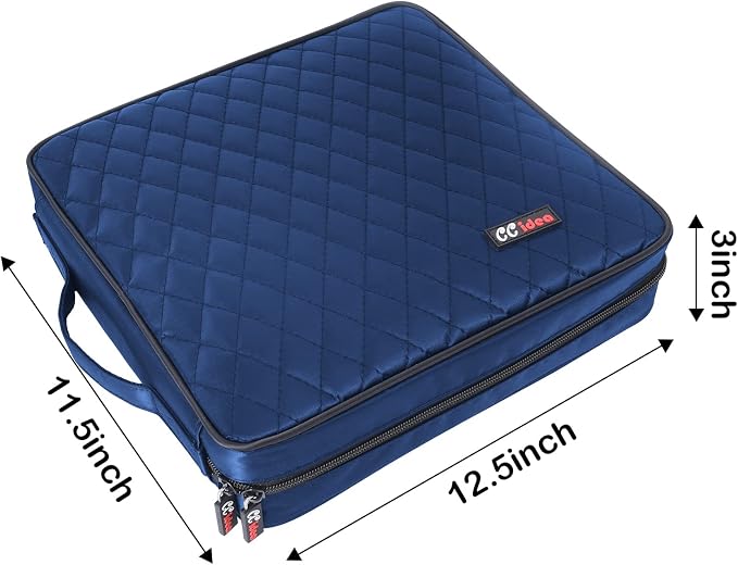 CCidea CD DVD Case Holder, Portable Disc Storage Wallet Binder, Multiple Capacity CD Organizer for Car Home Travel, Anti-Scratch Blu-Ray Game Disc Storage (200-Blue) - Image 4