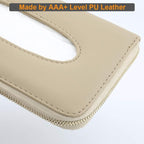 Car Tissue Holder, Sun Visor Tissue Holder, Car Visor Napkin Holder, PU Leather Backseat Tissue Case Holder for Auto Vehicle with Zipper (Beige) - Image 3