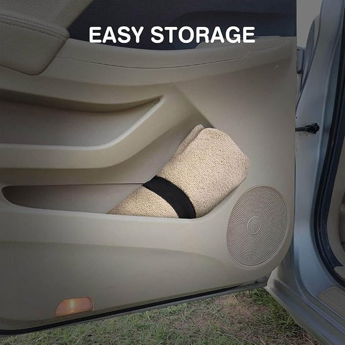 Waterproof Sweat Towel Car Seat Cover Sweat Carseat Protector,Perfect for Universal Anti-Slip Car Truck SUV Seat, Great for Post Gym Workout, Running, Swimming, Beach and Hiking (2pcs Beige) - Image 8