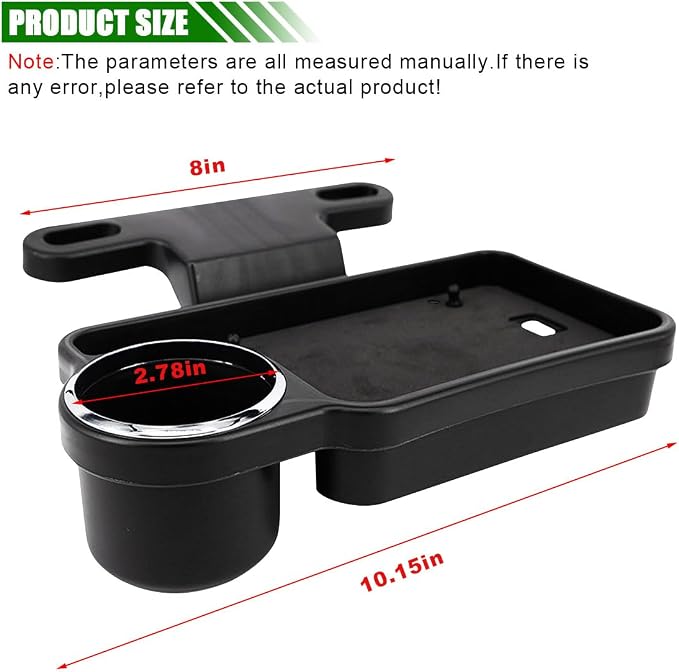 Car Cup Holder Tray, Detachable Eating Organizer Backseat Car Tray, Car Back Seat Organizer Foldable Desing, Automotive Accessories for Most Vehicles - Image 2