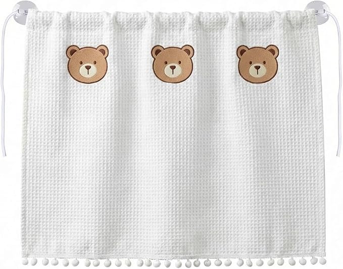 Cute Car Window Shades, 27" x 20" Automotive Side Window Privacy Curtains with Suction Cup, Sun Blackout UV Protection Car Camping Windows Screen Shades for Baby, Pet (Bear) by Unknown