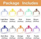 100 Packs Extra Large Toy Storage Bags with Zipper, Clear Toy Organizer Bag | with Labels for Blocks, Reusable 11.8″×8.6″×3.9″ PVC Travel Waterproof Organizer Bags for Puzzles, 10 Colors - Image 5