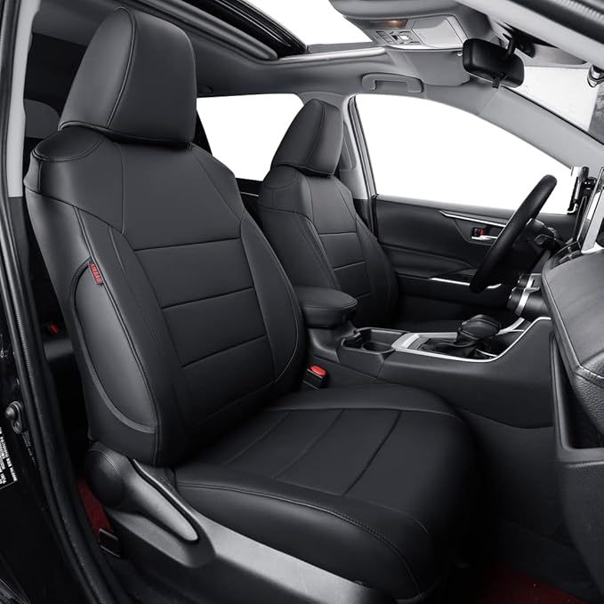 coverdream Corolla Seat Covers Full Set for 2020-2025 2026 Toyota Corolla SE and 2023-2026 XSE,Luxury Leather Car Seat Cover,Fully Covered,Waterproof Car Seat Protector (Black) by Coverdream