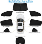 KUST Car Window Shades for Tesla Model Y 2020-2024(Not for Juniper) Windshield Sun Shade Side Window Cover UV Block Privacy Protection Accessories for Camping Blackout Rear Back Full Set 8PCS - Image 8